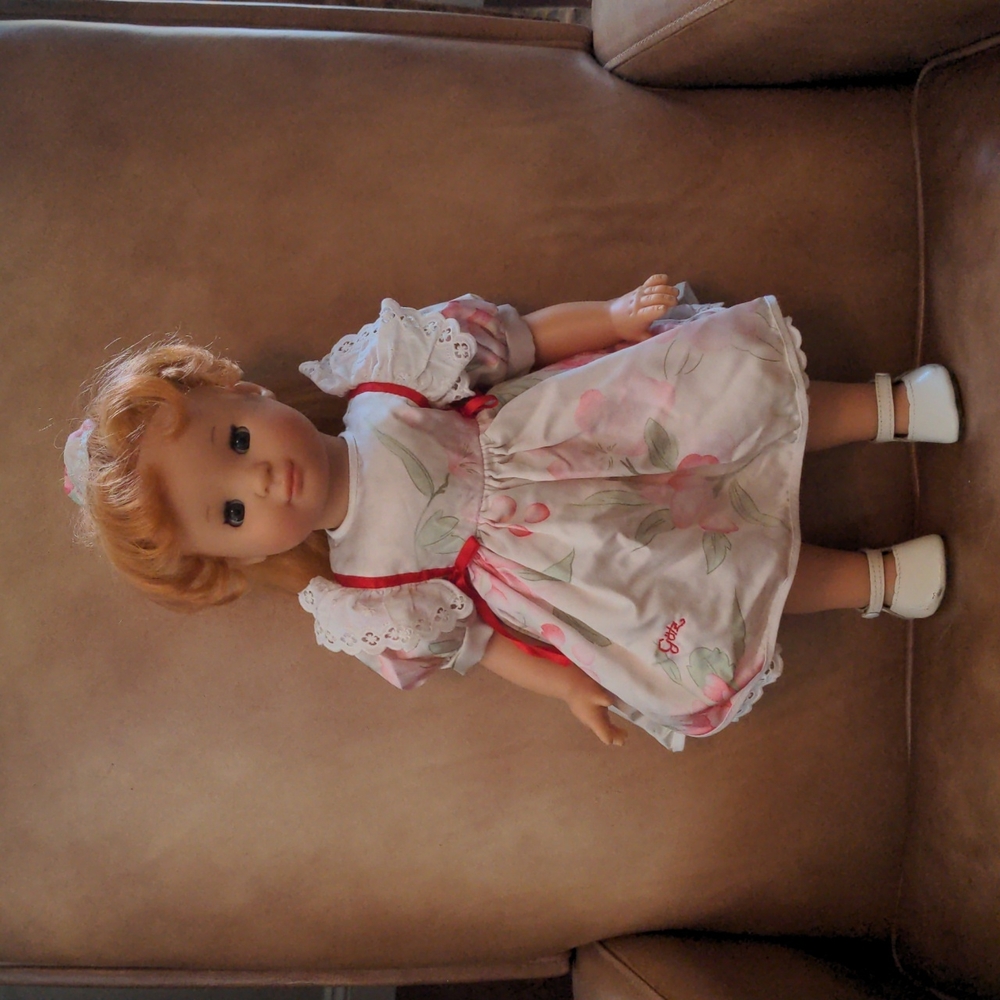 Götz 18" doll red hair bangs 128/16